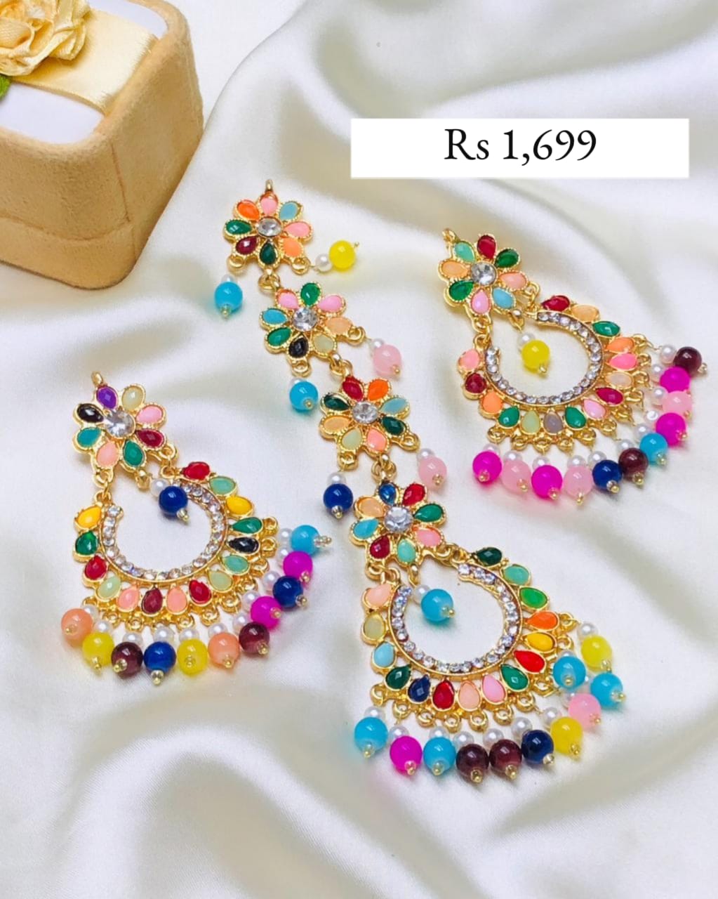 PEARL EARING TIKA SET