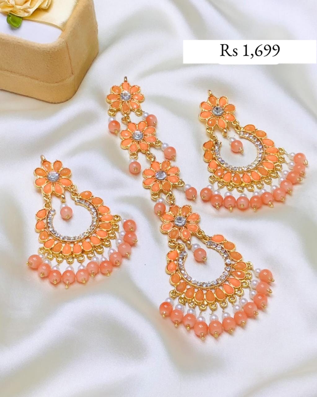 PEARL EARING TIKA SET