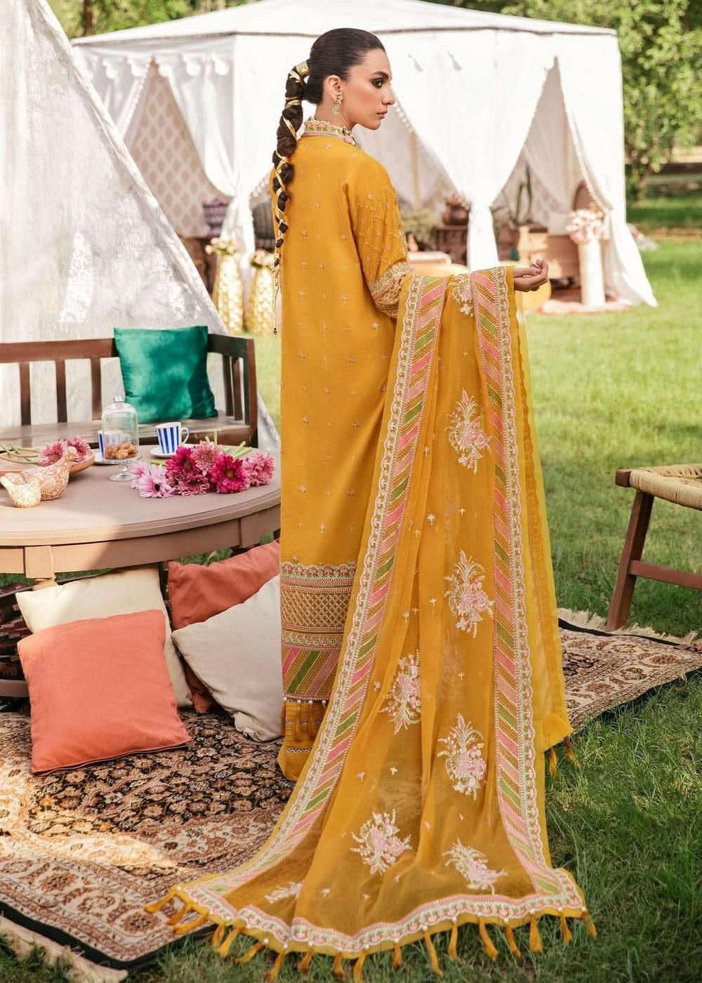 AFROZEH cotton scifflie embroidered luxury unstiched 3pc ✓