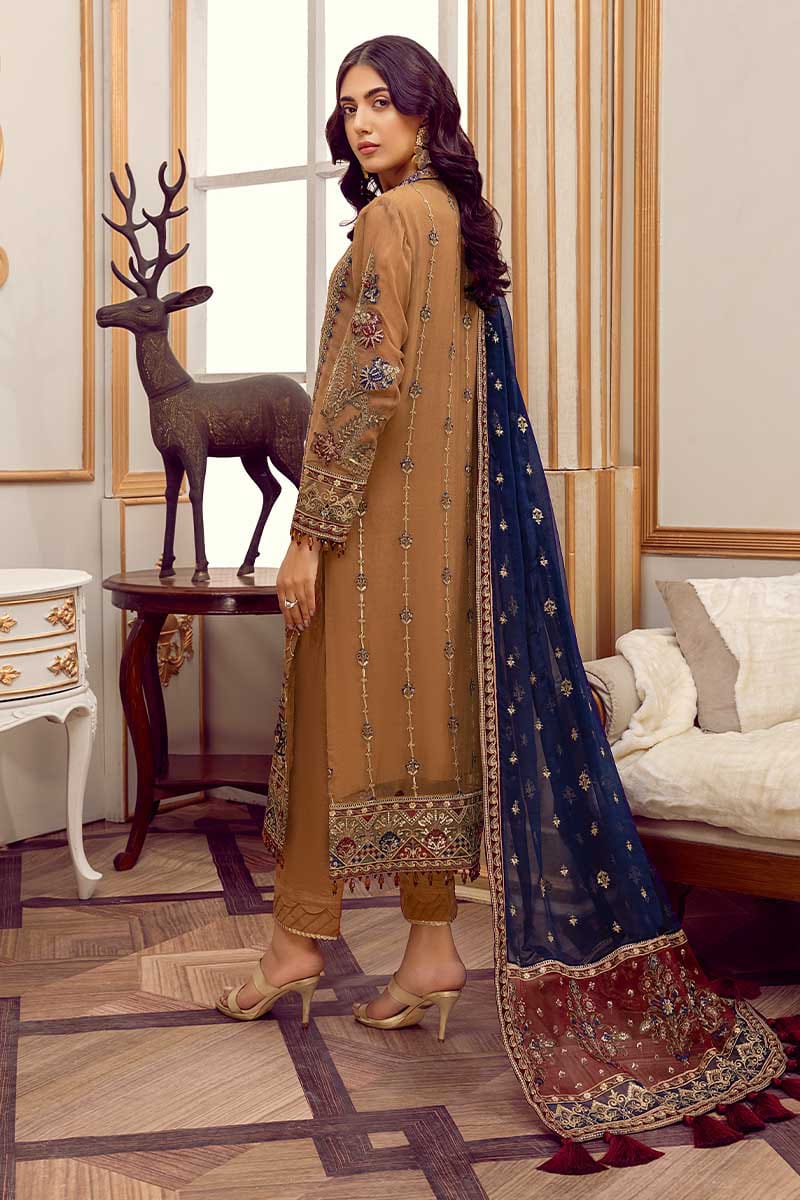 ADAN LIBAS ORGANZA EMBROIDERED PARTY WEAR LUXURY UNSTITCHED 3PC✓