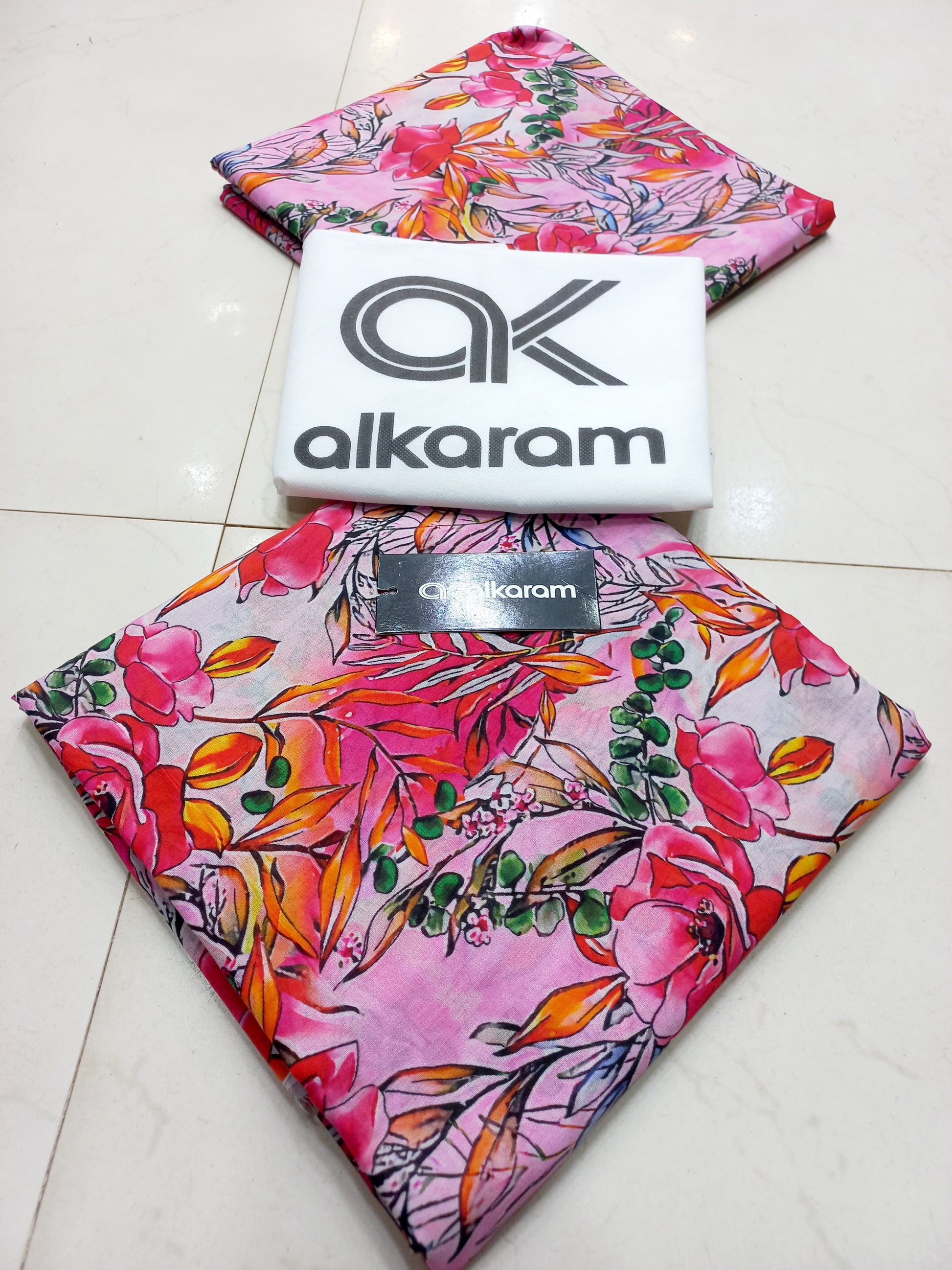 A K BIN KHALIL PRINTED 2 PIECE LAWN COLLECTION !