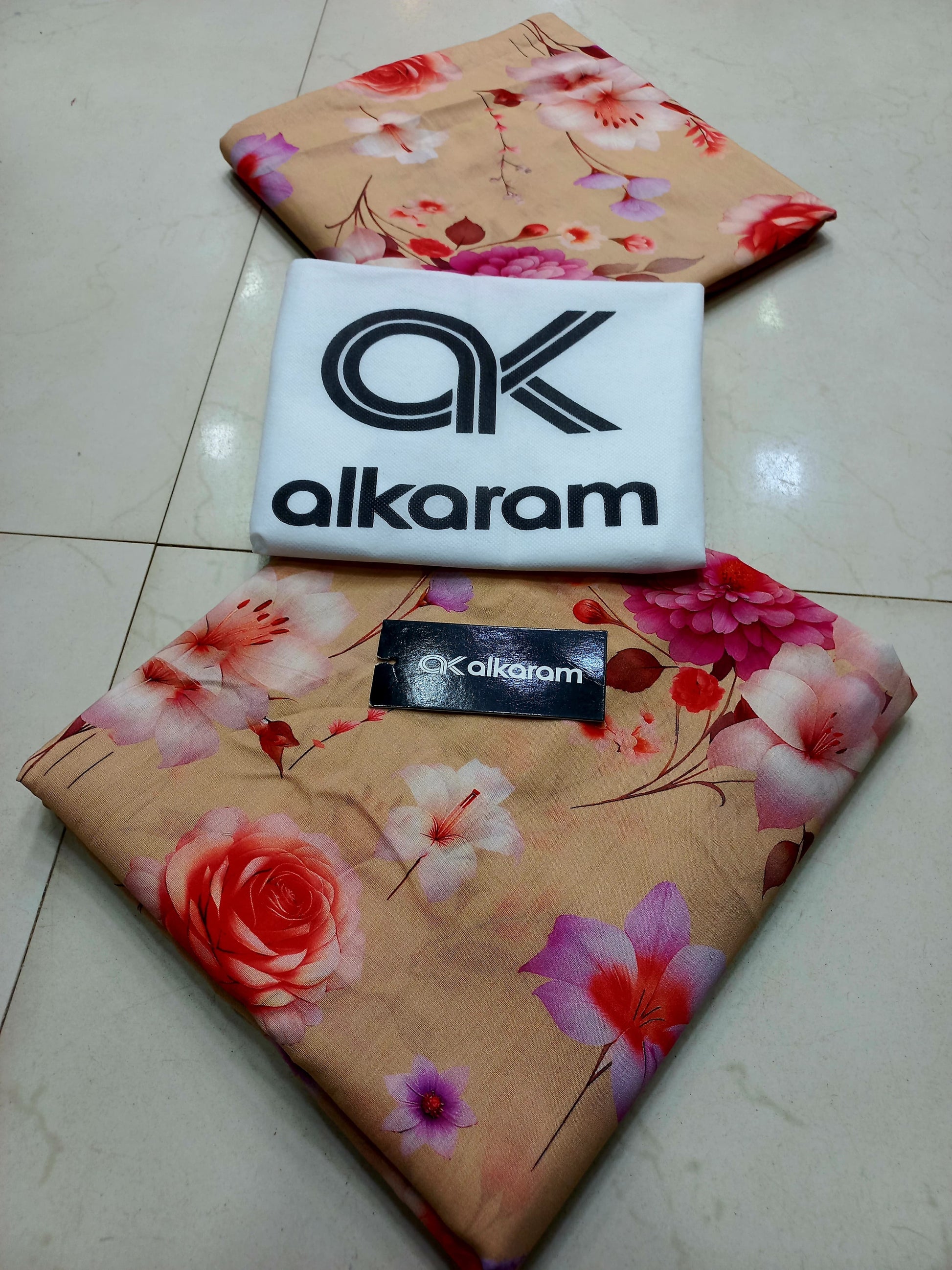 A K BIN KHALIL PRINTED 2 PIECE LAWN COLLECTION !