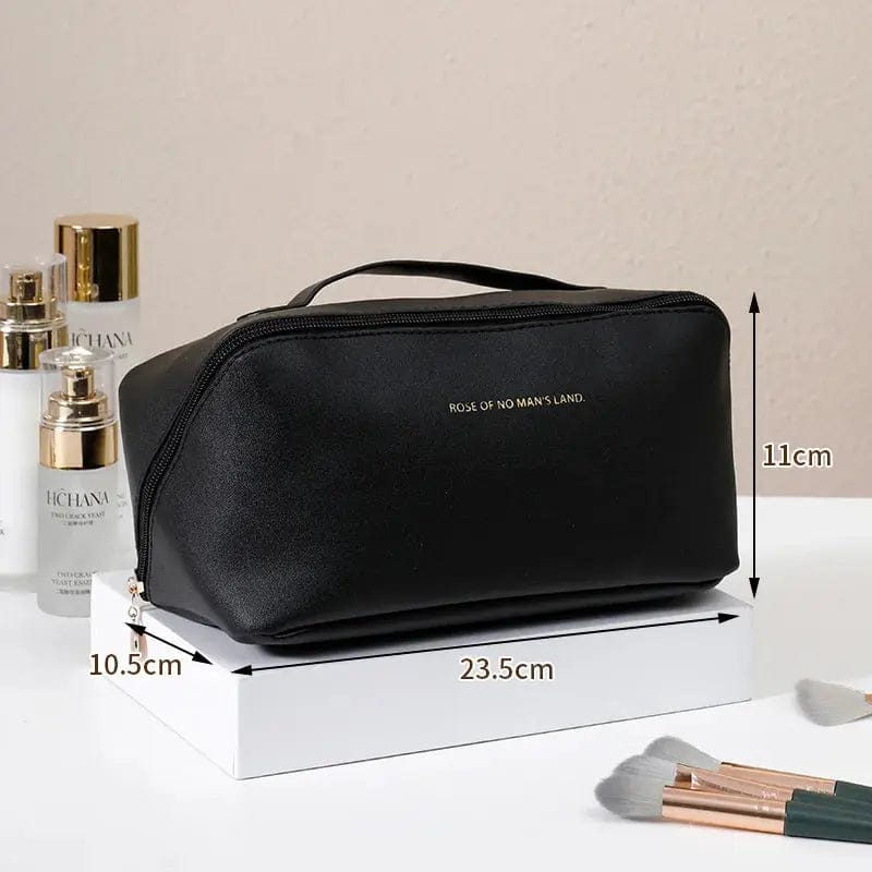 LARGE-CAPACITY COSMETIC BAG PORTABLE PU MAKEUP POUCH