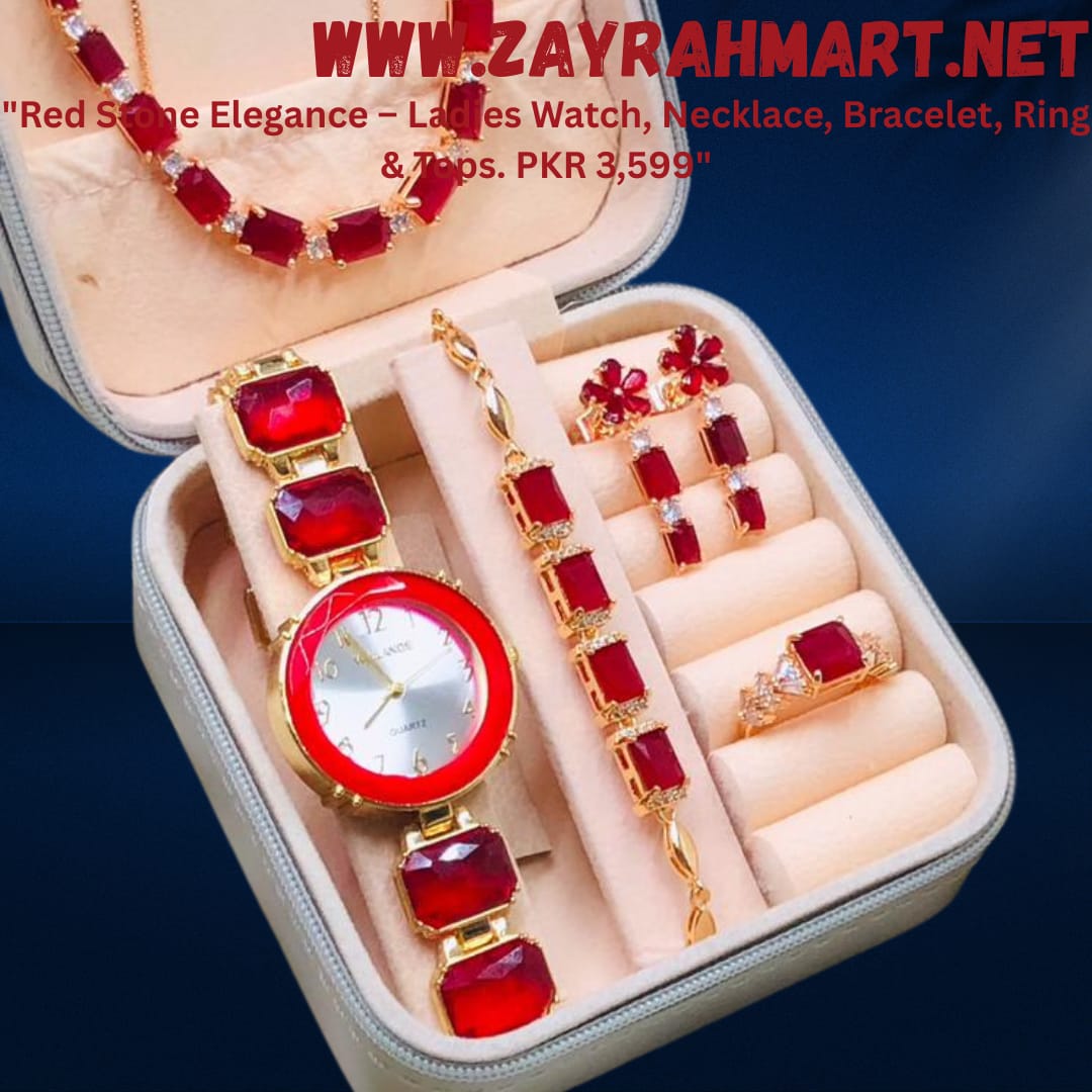 RED STONE ELEGANCE - LADIES WATCH