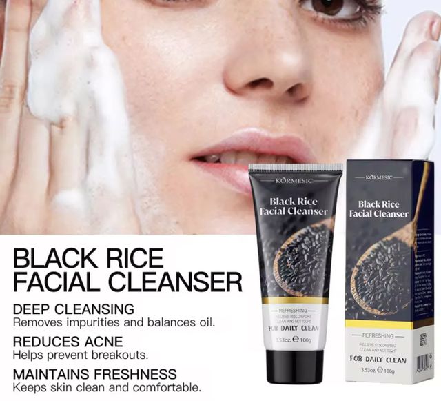 KORMESIC ORIGINAL 💯 BLACK RICE FACIAL CLEANSER