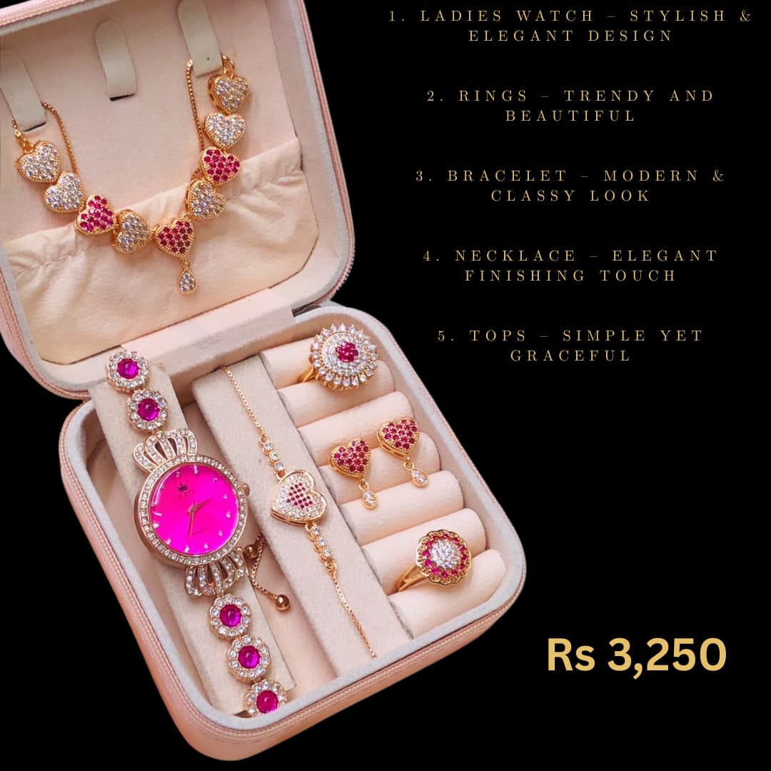 LADIES’ JEWELRY AND WATCH SET