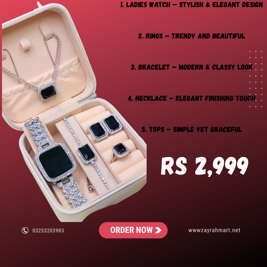 LADIES’ JEWELRY AND WATCH GIFT SET