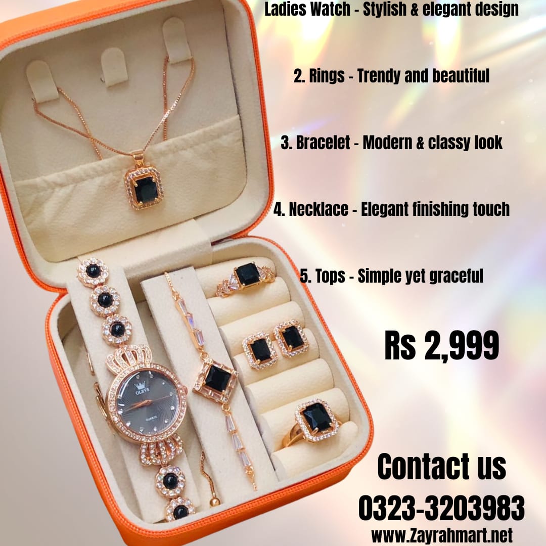 LADIES JEWELLERY & WATCH SET