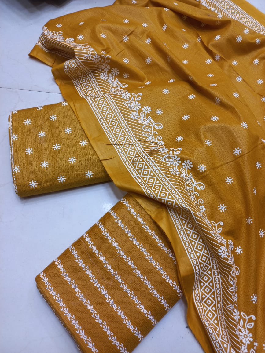 AL KARAM KASTORI 3PES LAWN PRENTED SHRIT  PRENTED TROUSER WITH LAWN DUPATTA