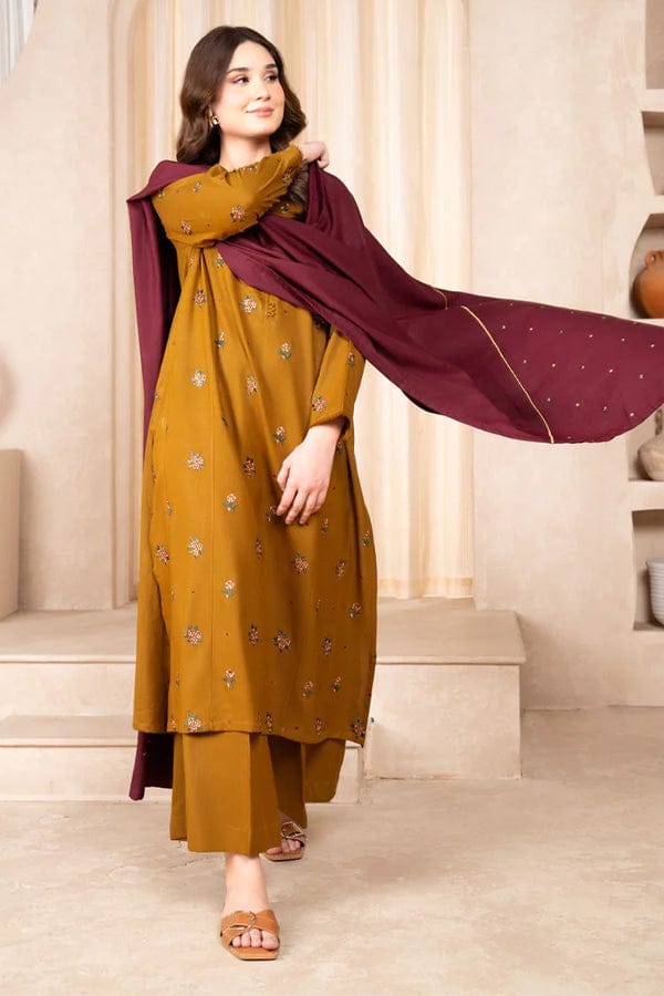 BAROQUE LAWN EMBRIODERED UNSTITCHED 3PCS