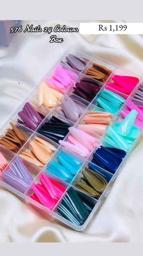 24 COLORS NAIL BOX