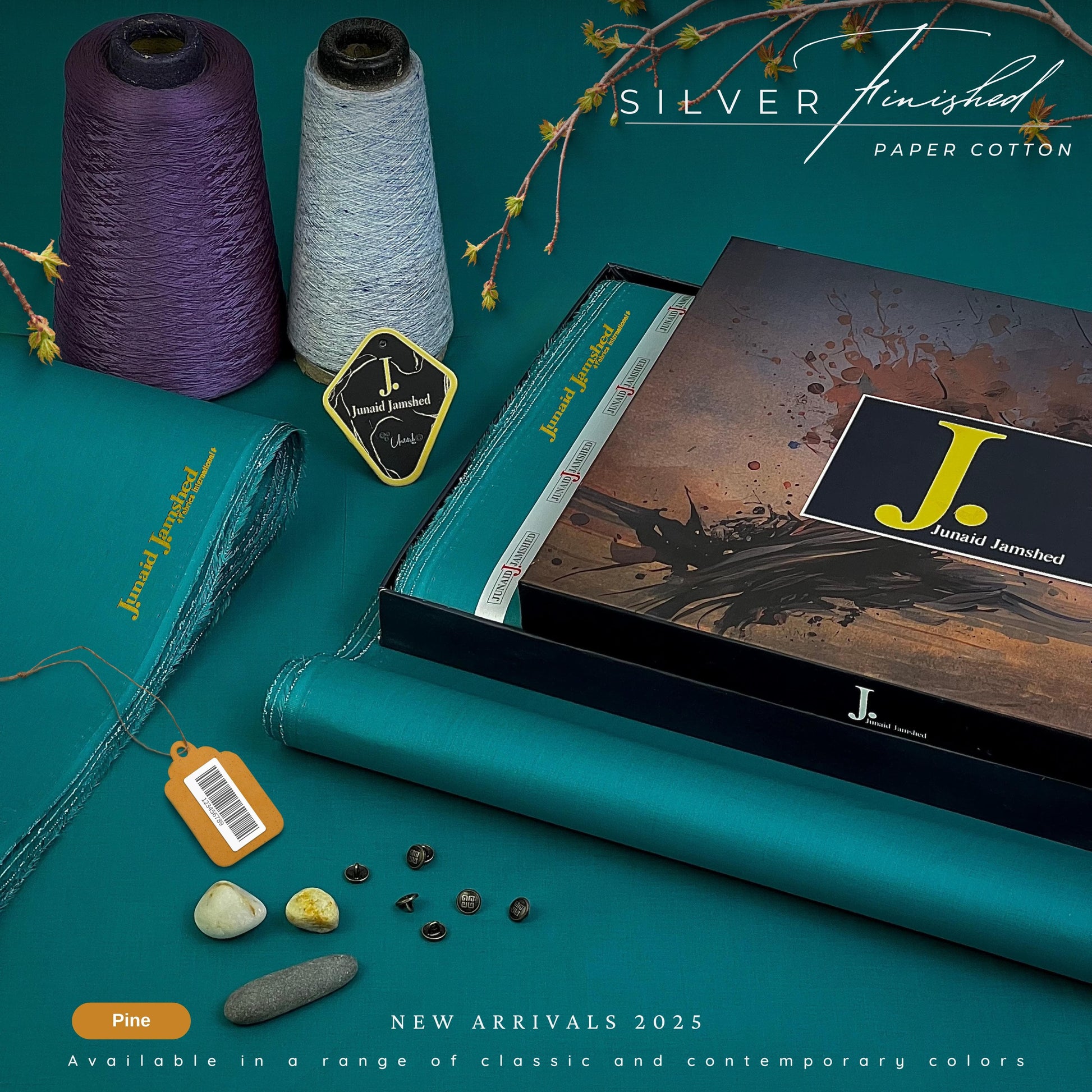 Junaid Jamshed (2025) (Silver Finished Hard Cotton )