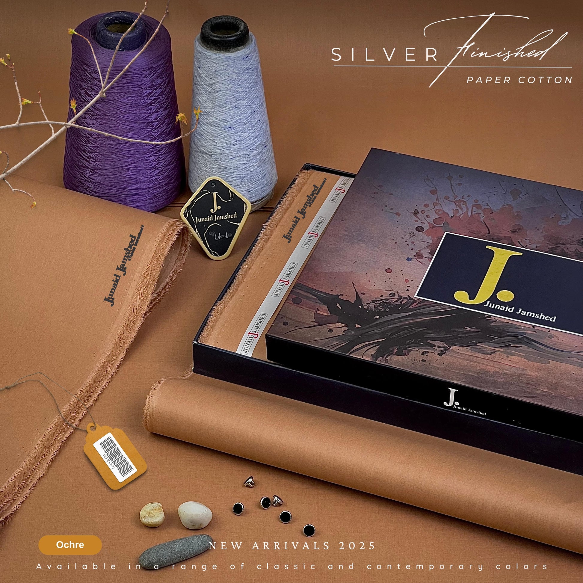 Junaid Jamshed (2025) (Silver Finished Hard Cotton )