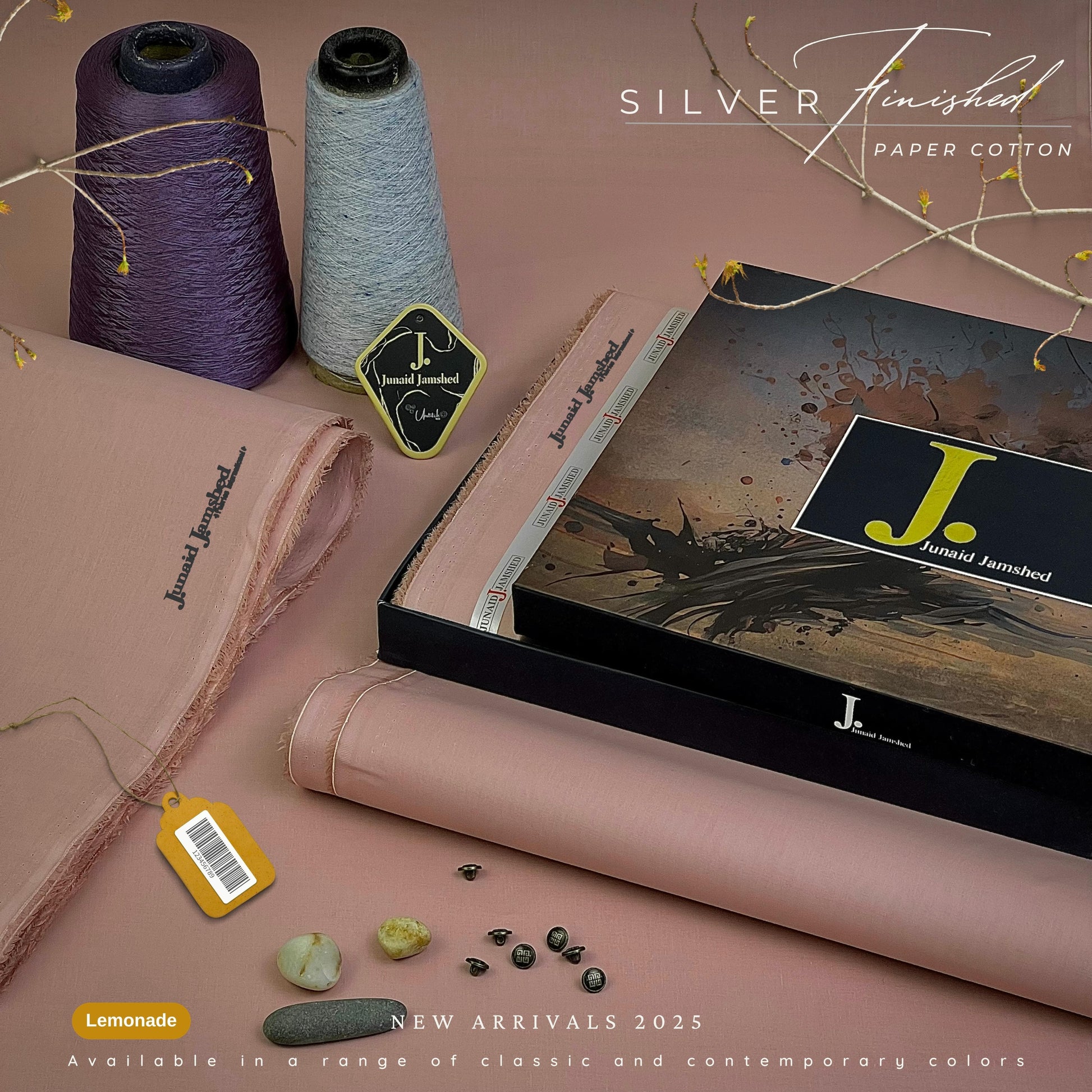 Junaid Jamshed (2025) (Silver Finished Hard Cotton )