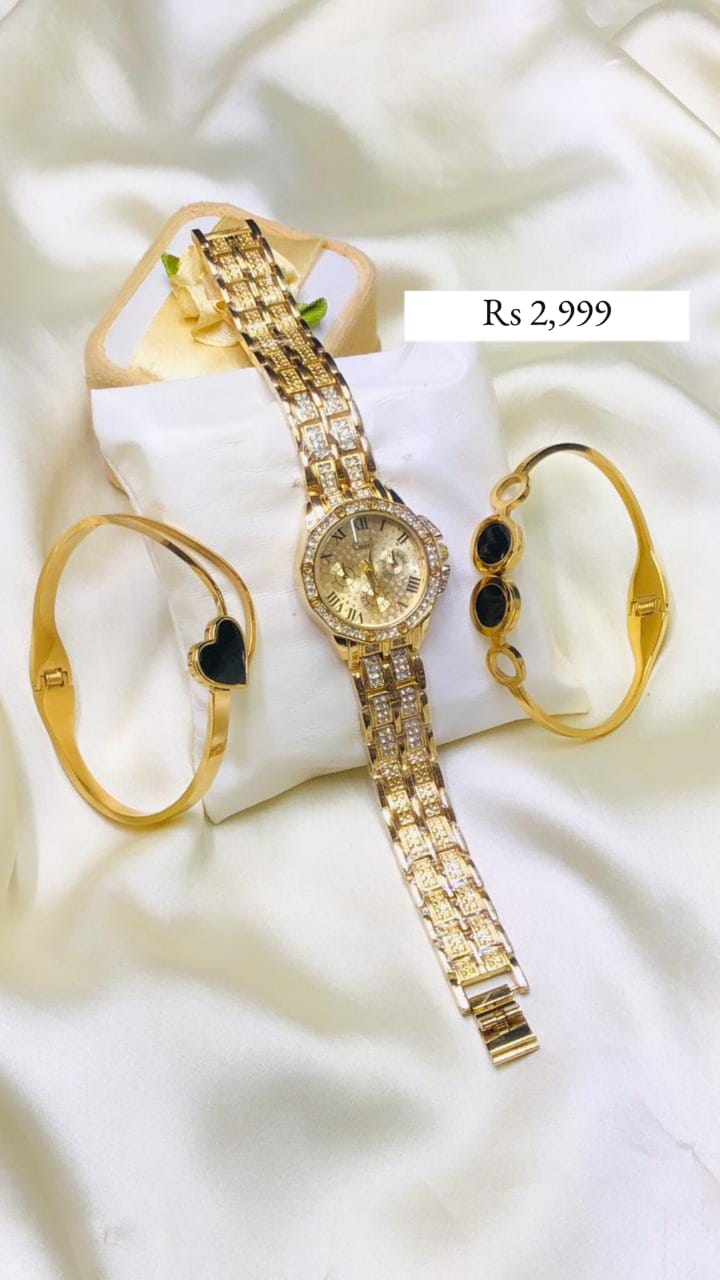GIRLS WATCH AND BRACELET SET