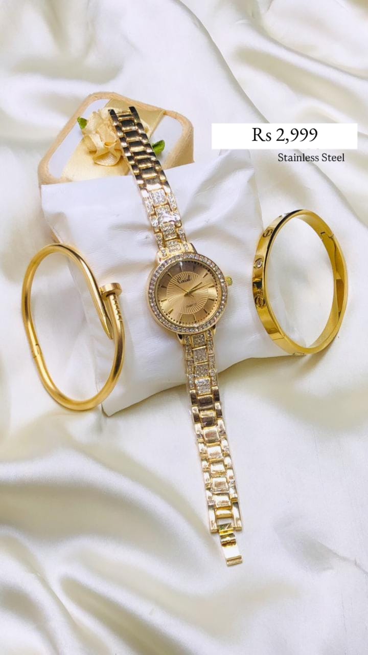 GIRLS WATCH AND BRACELET SET