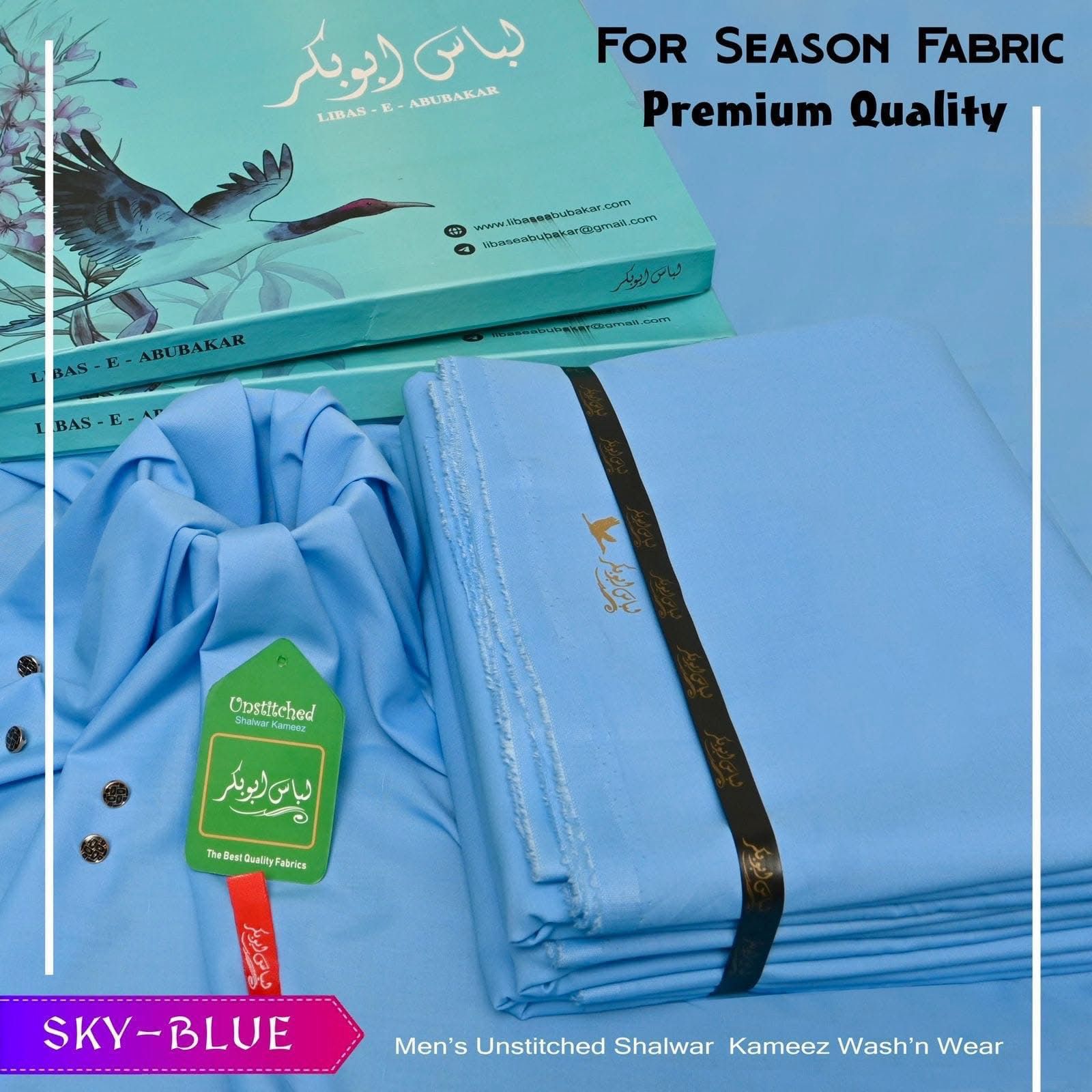 ✨LIBAS-E-ABUBAKAR ✨  & BY SUMMER Collection SUMMER Wash n Wear Unstitched Suit