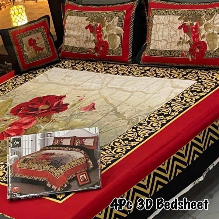 4PC 3D PANEL BEDSHEETπ₯