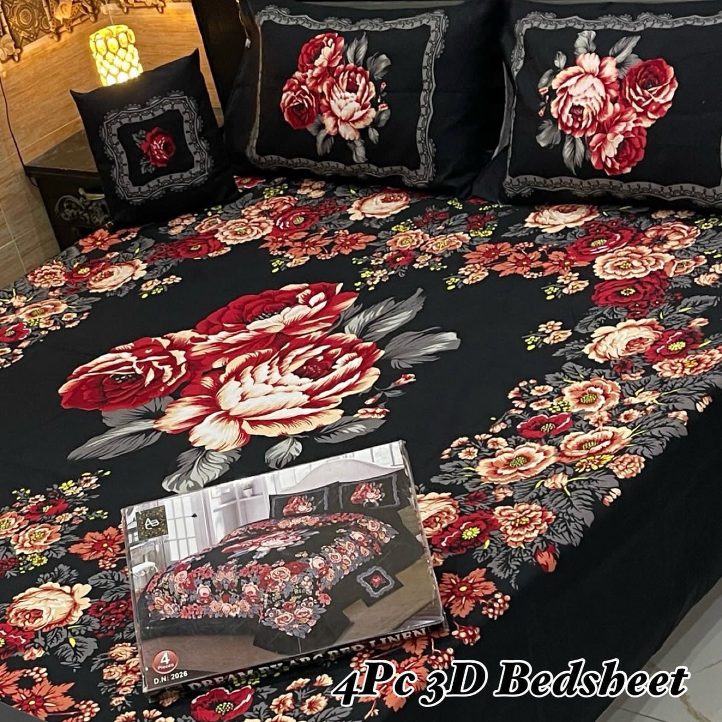 4PC 3D PANEL BEDSHEETπ₯