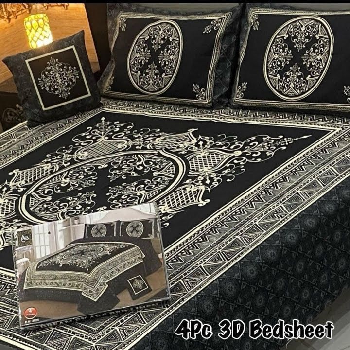 4PC 3D PANEL BEDSHEETπ₯
