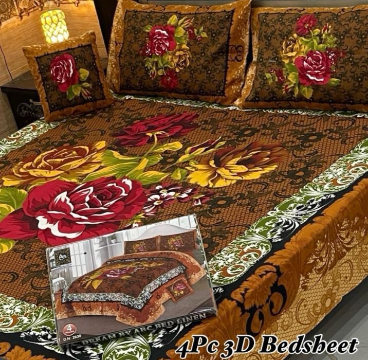 4PC 3D PANEL BEDSHEETπ₯