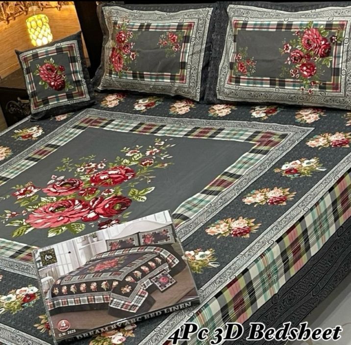 4PC 3D PANEL BEDSHEETπ₯