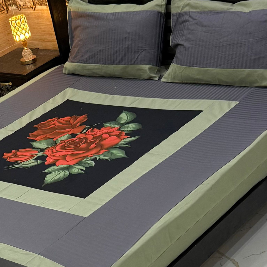 DIGITAL GOLD PANEL BEDSHEET🛌🛌🛌
