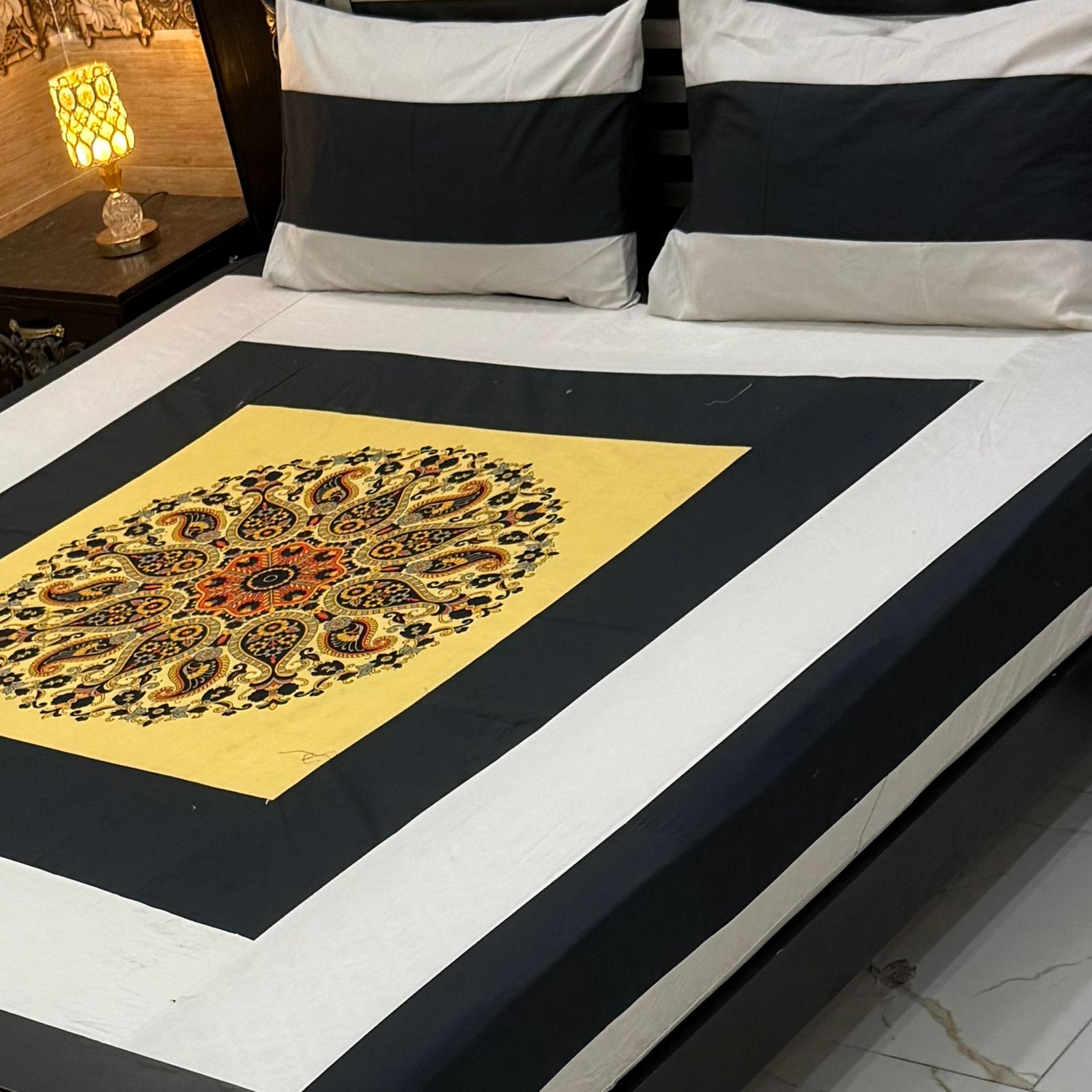 DIGITAL GOLD PANEL BEDSHEETπππ