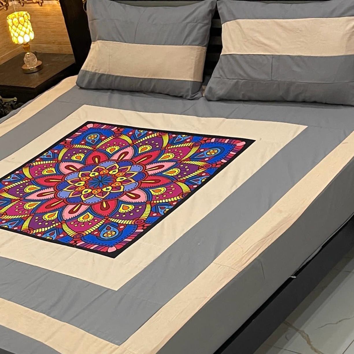 DIGITAL GOLD PANEL BEDSHEETπππ