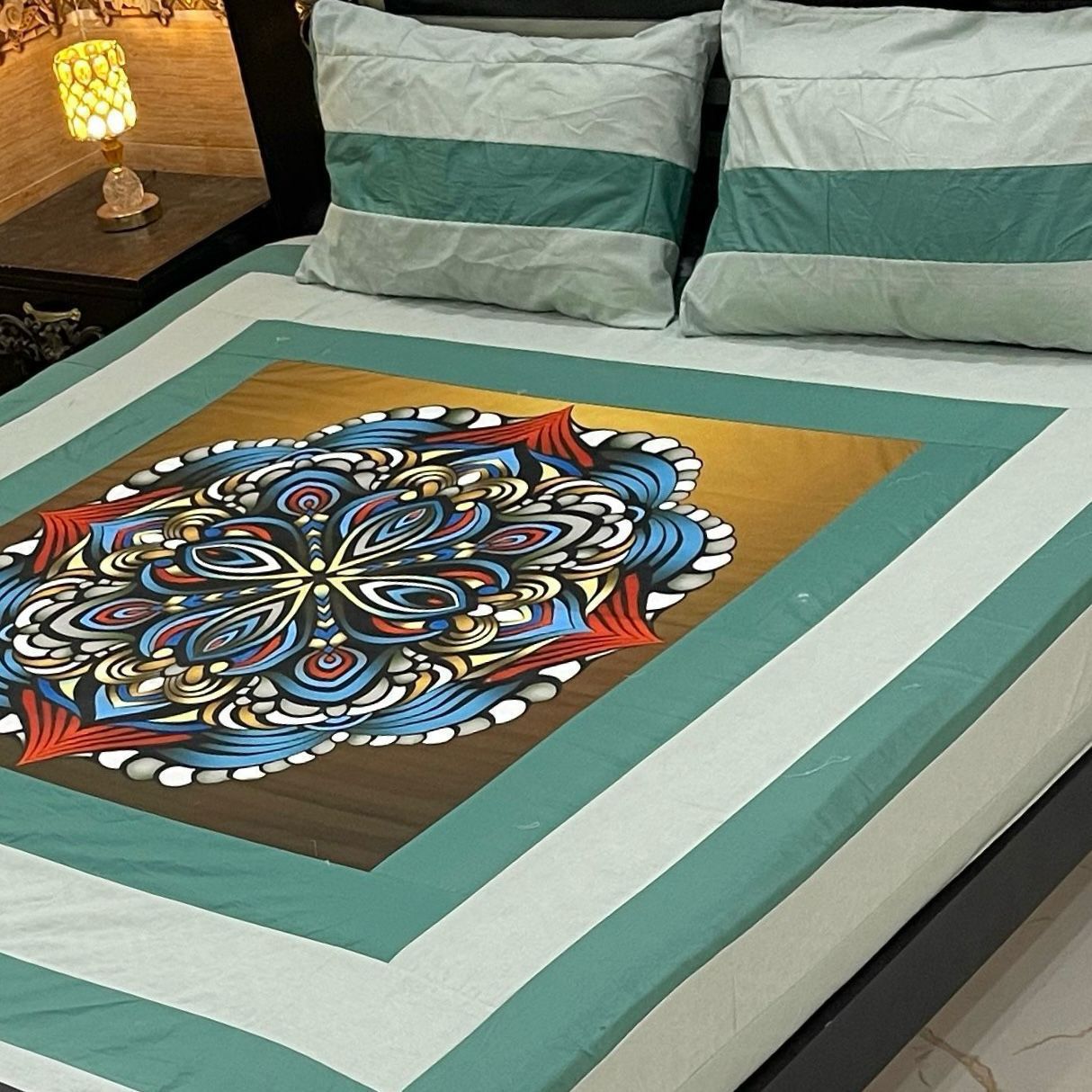 DIGITAL GOLD PANEL BEDSHEETπππ