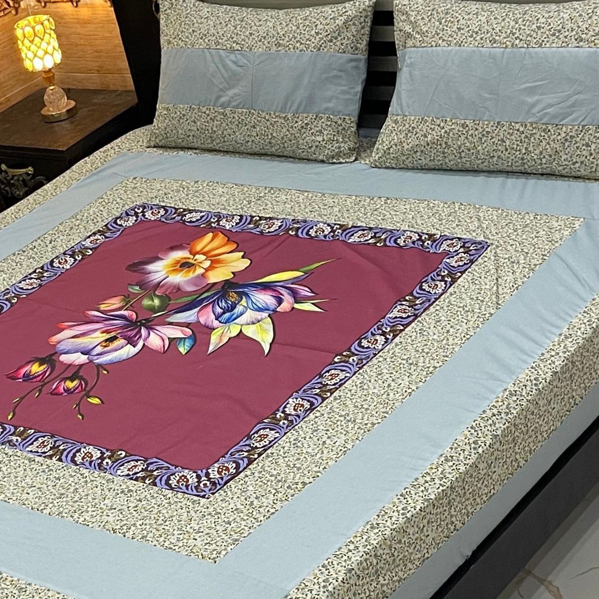 DIGITAL GOLD PANEL BEDSHEETπππ