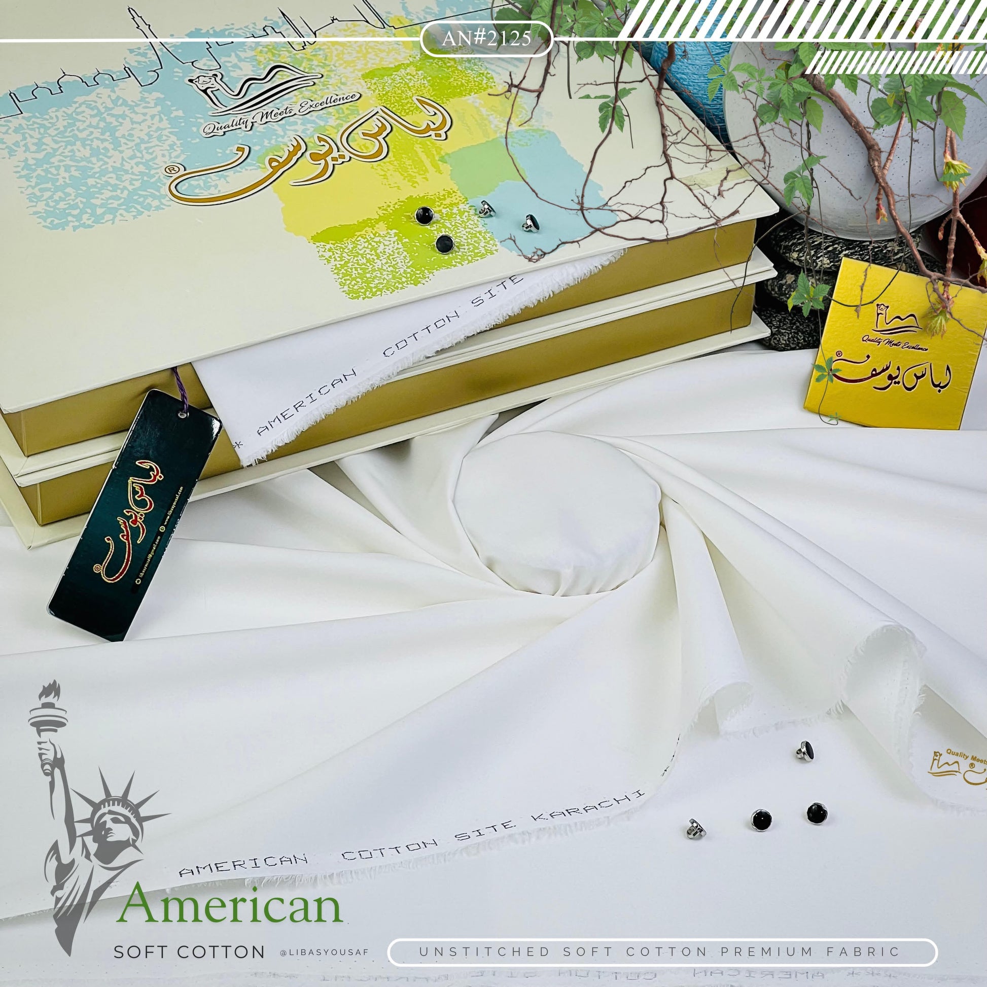AMERICAN SOFT COTTON AVAILABLE IN 2 TYPES OF PACKAGING