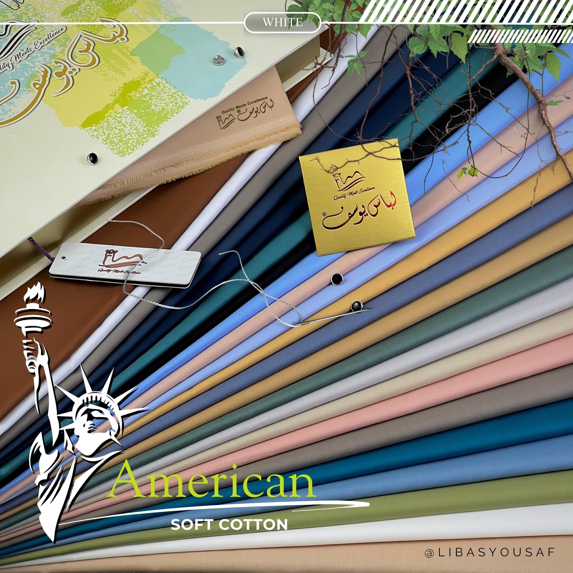 AMERICAN SOFT COTTON AVAILABLE IN 2 TYPES OF PACKAGING