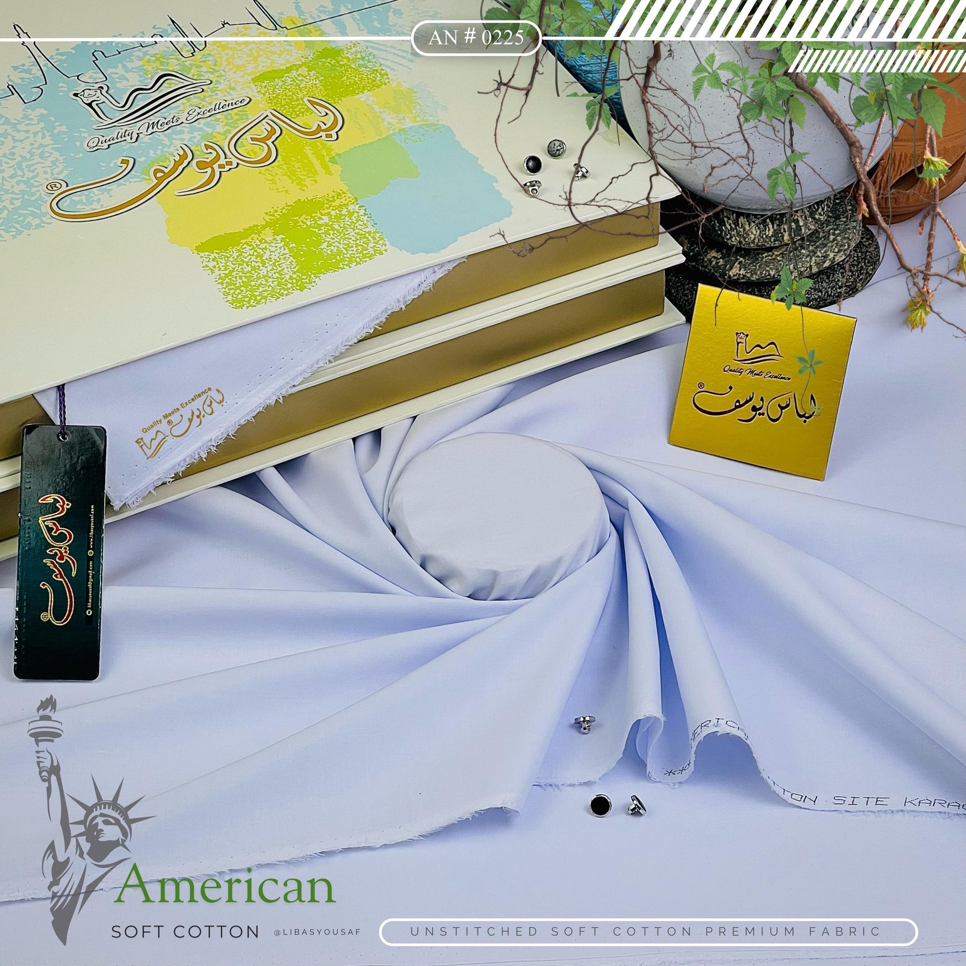 AMERICAN SOFT COTTON AVAILABLE IN 2 TYPES OF PACKAGING