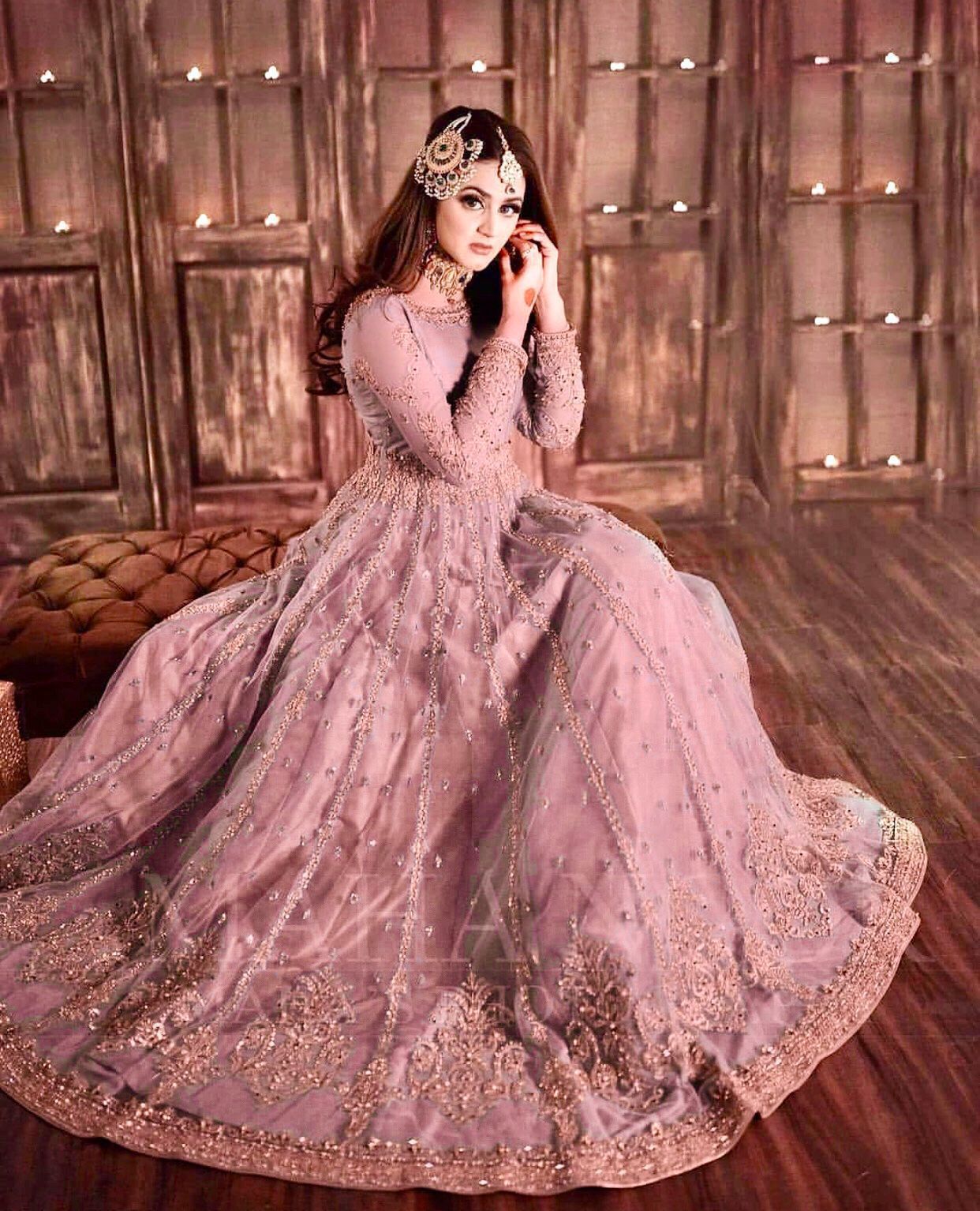 *BRIDAL NET MAXI EMBROIDERED UNSTITCED 3PC*✓