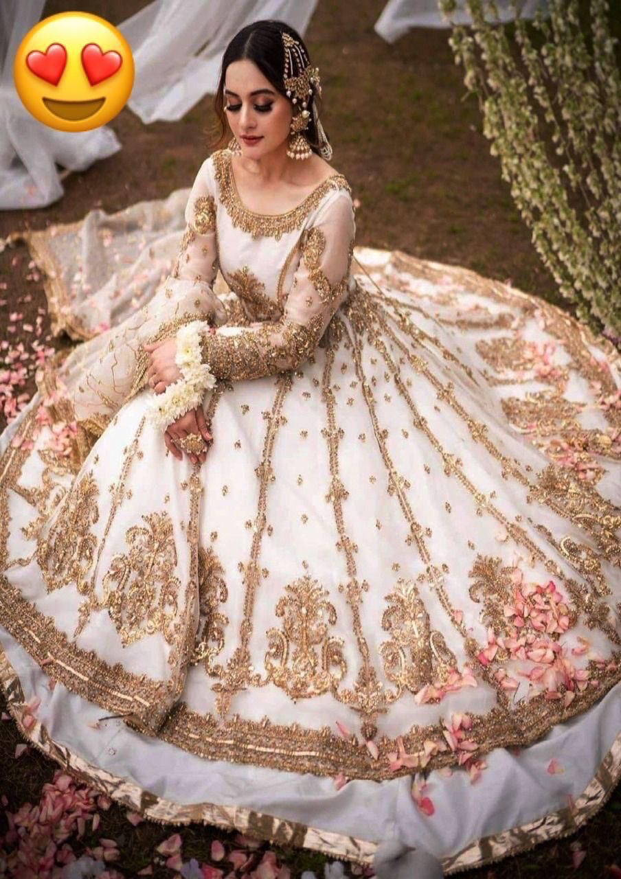 BRIDAL NET MAXI EMBROIDERED UNSTITCED 3PC*✓