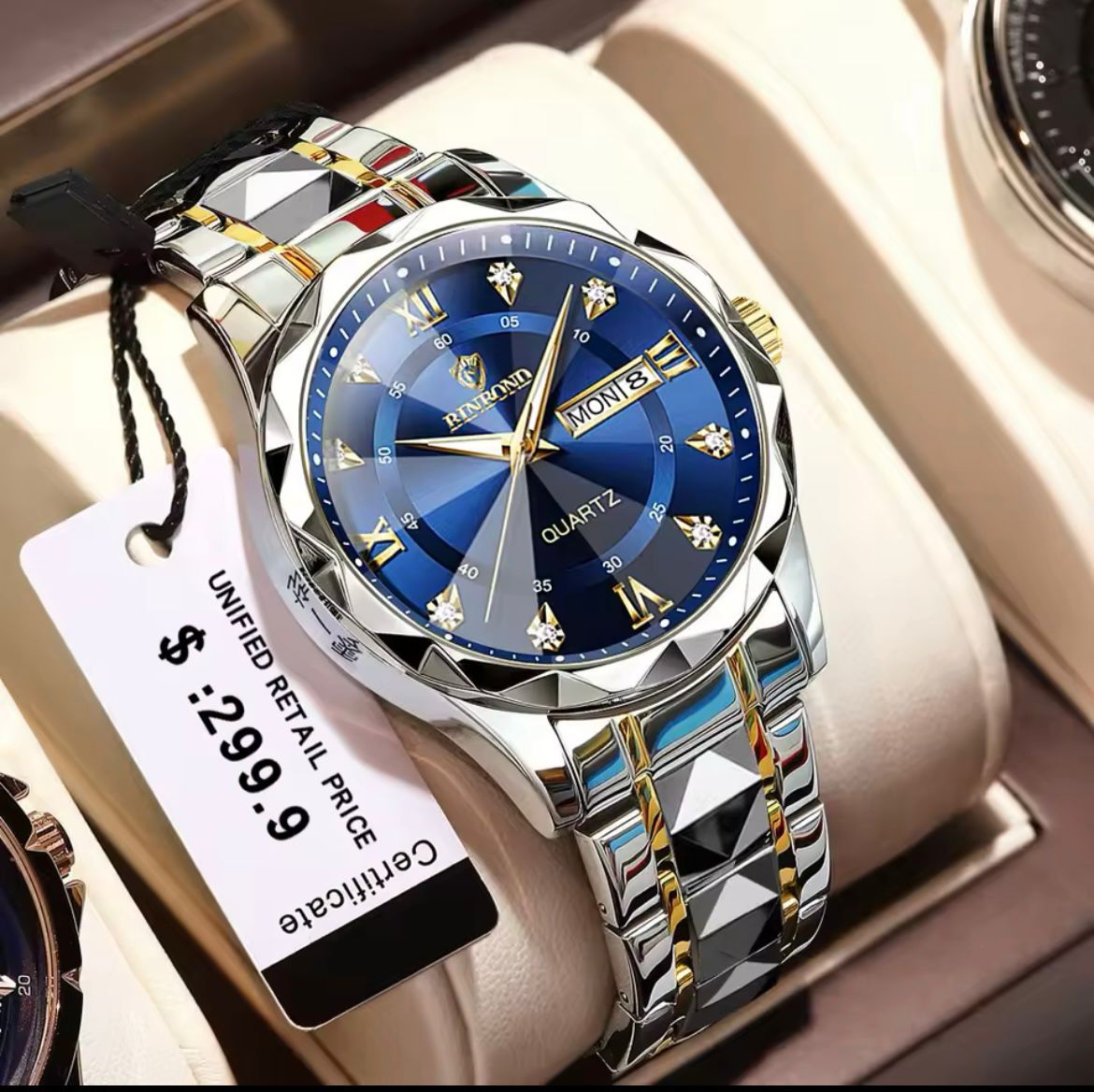 QUARTZ BINBAND WATCH 3 ATM METER WATERPROOF EQUIPPED
