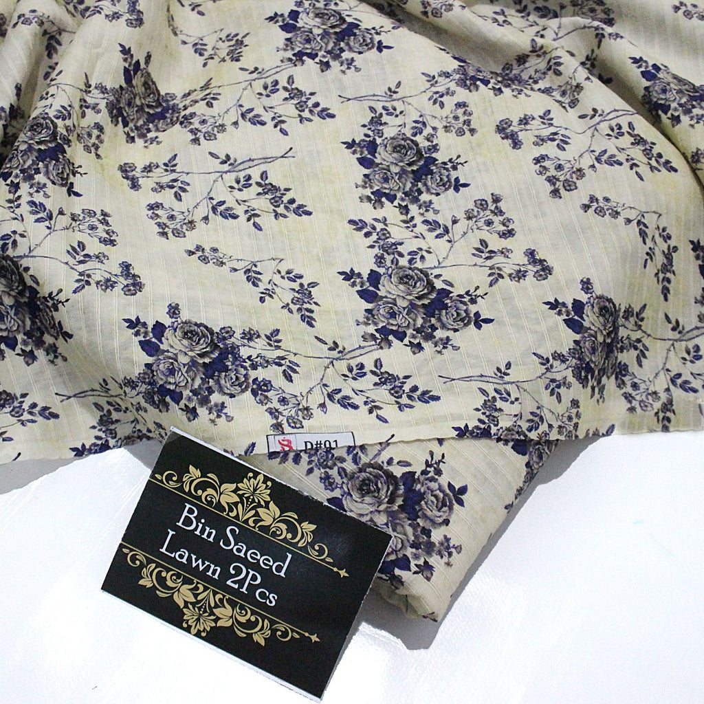 BAREEZE  BIN SAEED 2PC DORIA PRINTED LAWN