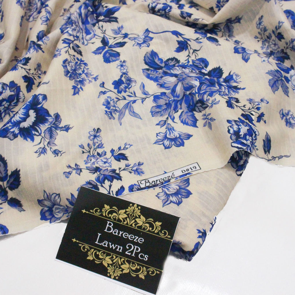 BAREEZE  BIN SAEED 2PC DORIA PRINTED LAWN