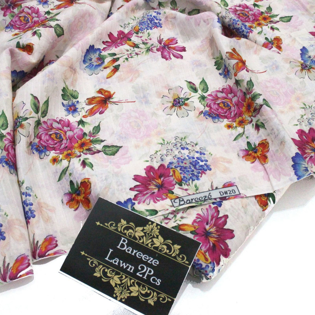 BAREEZE  BIN SAEED 2PC DORIA PRINTED LAWN