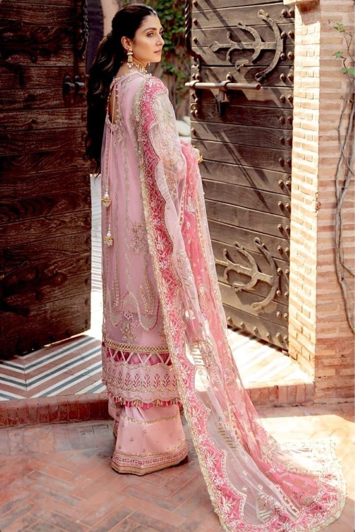 AFROZEH ORGANZA EMBROIDERED LUXURY UNSTICHED 3PC✓