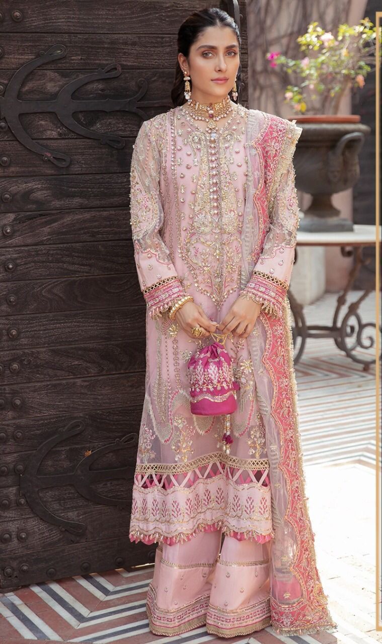AFROZEH ORGANZA EMBROIDERED LUXURY UNSTICHED 3PC✓