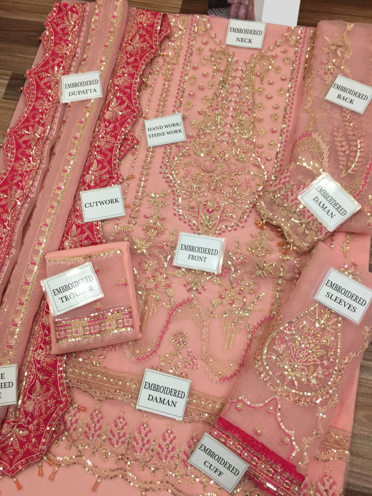 AFROZEH ORGANZA EMBROIDERED LUXURY UNSTICHED 3PC✓