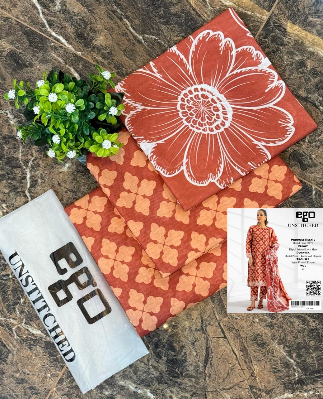 EGO IDENTIC ALL OVER 3PC LAWN- 2025*