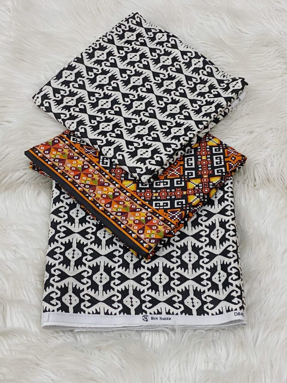 BIN SAEED LAWN PRINTED UNSTITCED 3PC