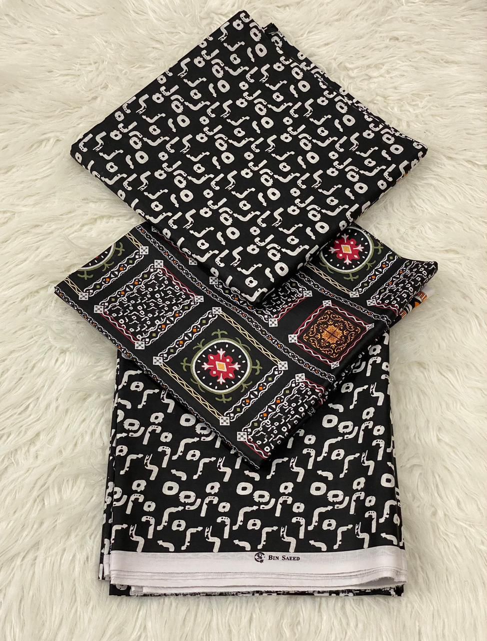 BIN SAEED LAWN PRINTED UNSTITCED 3PC