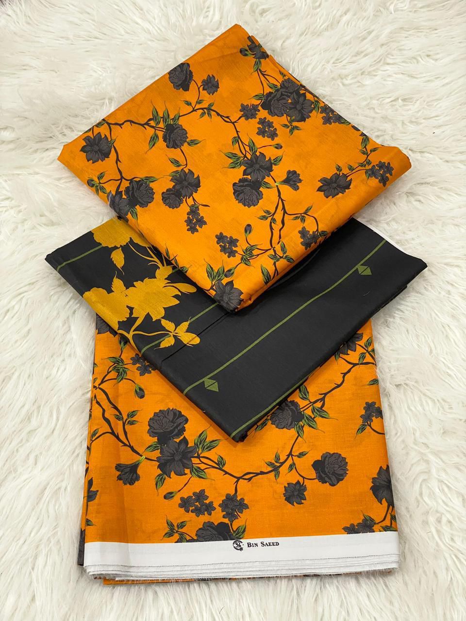 BIN SAEED LAWN PRINTED UNSTITCED 3PC