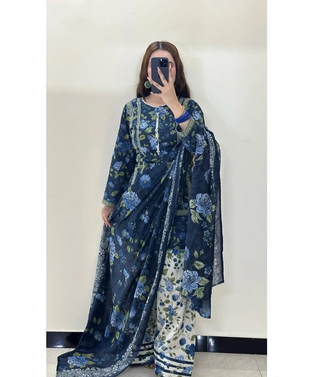 BIN SAEED LAWN PRINTED UNSTITCED 3PC
