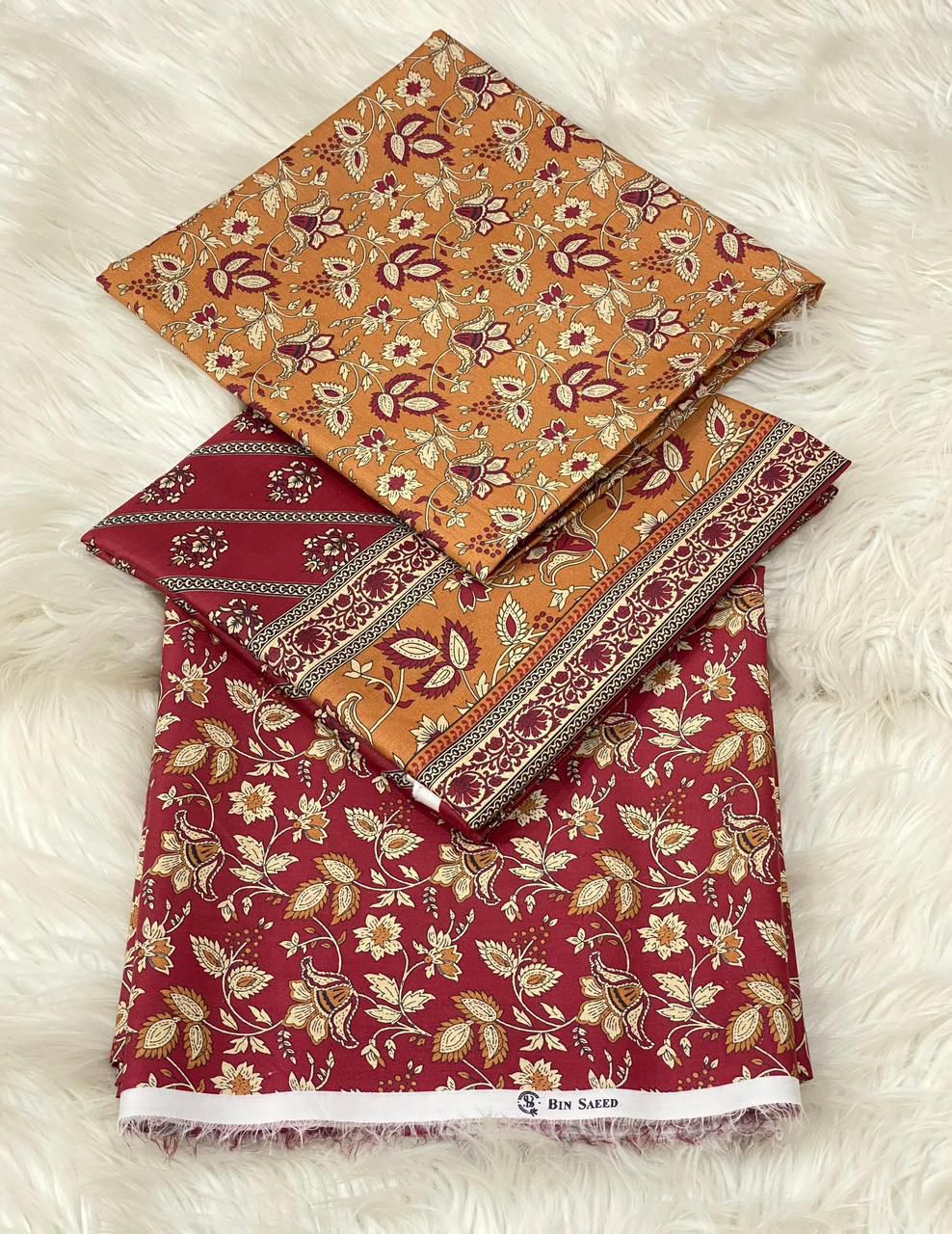 BIN SAEED LAWN PRINTED UNSTITCED 3PC