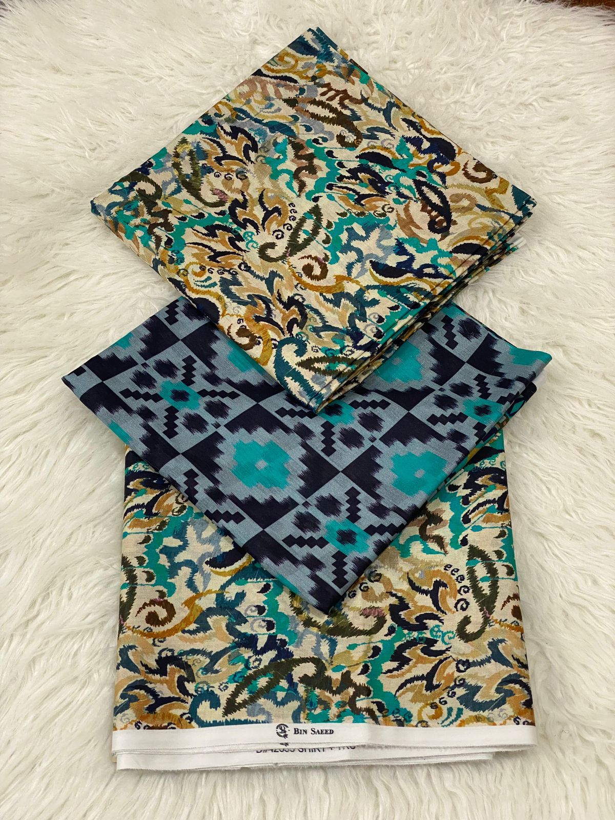 BIN SAEED LAWN PRINTED UNSTITCED 3PC